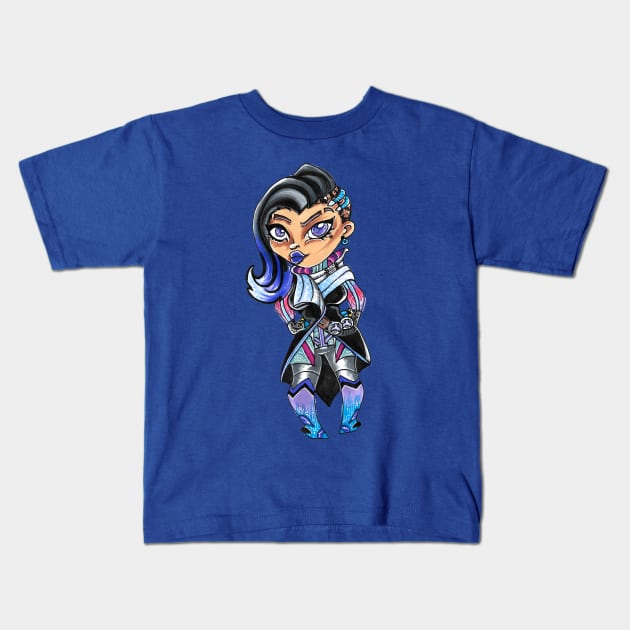 Sombra  hacked Chibi Kids T-Shirt by Geeky Gimmicks